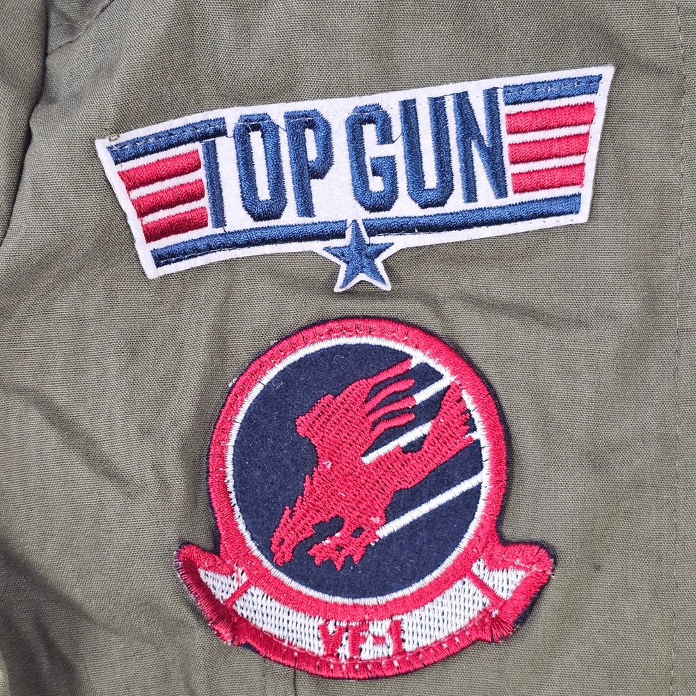 Leg Avenue Top Gun Goose Flight Dress Costume Olive Green Patches‎ Womens Medium - Picture 4 of 12